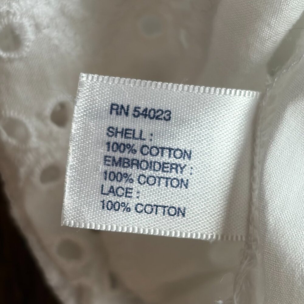 GAP cotton white eyelet lace blouse Medium - Picture 11 of 11